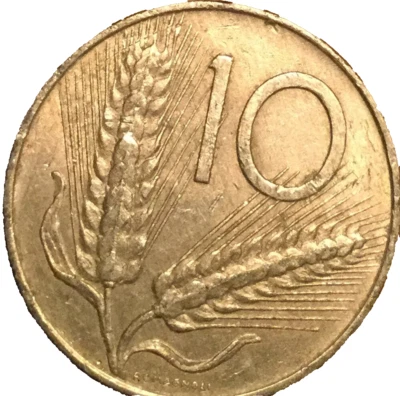 1977 ITALY - 10 Lire Coin - Repvbblica Italiana 😍 Ten Lire Vintage Nice Coin 😍 - Image 1 of 2