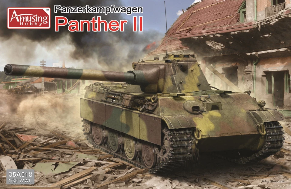 AMUSING HOBBY GERMAN PANTHER II 2 in 1 WWII Scala 1/35 Cod.35A018 - Immagine 1 di 1