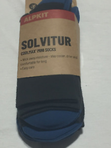 S77 ALPKIT Solvitur Coolmax Multi-Activity Mini Socks Mens Size US 10-12