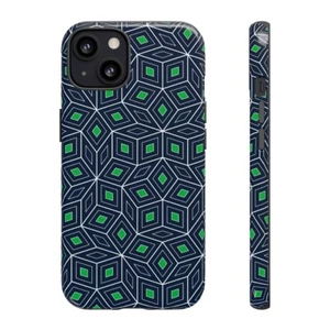 Blue & Green Penrose Phone Case - Tough Style - iPhone 13 - Picture 1 of 5
