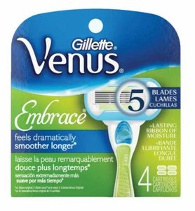 Gillette Venus Embrace Women's Razor Blade Refills 4 Count - Picture 1 of 1