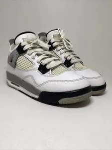 Nike Air Jordan 4 IV White Cement Retro Jordan Basketball Shoes 836016-192 Sz 4Y - Picture 1 of 9