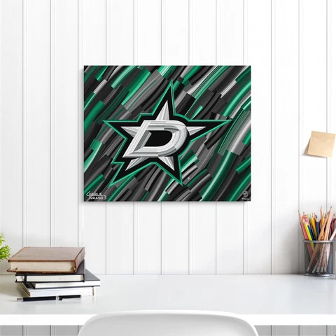 Dallas Stars 16x20 Gallery Wrapped Embellished Giclee/Charlie Turano III Cover