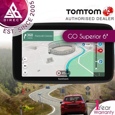 TomTom Go Super 15.2cm Auto GPS Sat Nav │ Live Traffic,Fuel & Speed Nocken Warnt - Bild 1 von 4
