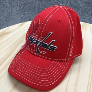Washington Capitals Reebok NHL Baseball Cap Hat Mens Red S-M Fitted Curved Brim - Picture 1 of 17
