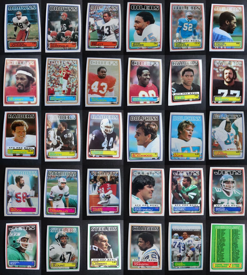 1983 Topps Football Cards Complete Your Set You U Pick From List 201-396 - Image 1 of 1