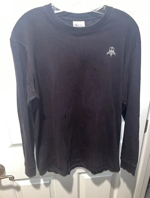 Black Long Sleeve T-shirt With Embroidered Crown  - Image 1 of 3