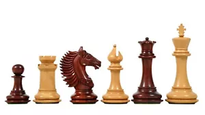 Piezas de ajedrez ponderadas de la serie CB Mustang en brote rosa/madera caja - 4,4" King - Imagen 1 de 12