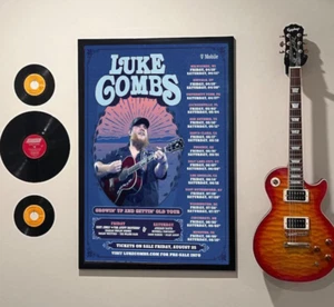 Luke Combs 2024 World Tour Country Music Poster, Home Decor Gift For Fans