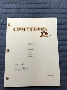 MICK GARRIS SIGNED AUTOGRAPHED CRITTERS 2 FULL MOVIE SCRIPT DIRECTOR - Picture 1 of 3
