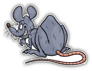Calcomanía adhesiva para parachoques de coche Scary Mouse - ''TALLAS'' - Imagen 1 de 1