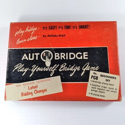 Vtg 1959 Autobridge Auto Play Yourself Bridge Game In Original Box NICE - Image 1 of 4