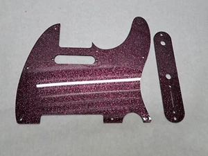 Golpeador rosa pálido Moon Glitter + juego de placa de control para Fender Tele Telecaster - Imagen 1 de 23