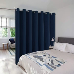 Privacy Room Divider Curtain Screen Partitions, Closet Door Curtain Vertical Bli - Picture 1 of 10