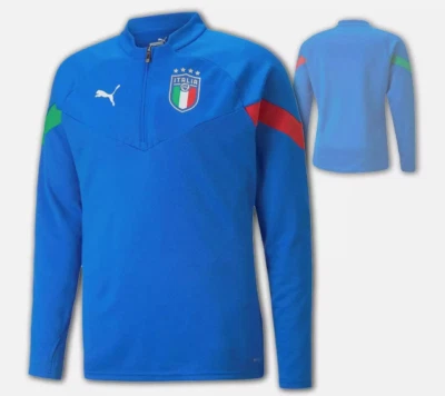 Puma Italia Italia FIGC 1/4 Cremallera Delgada Manga Larga Entrenamiento Azul XL 767063 Fútbol Foto 1 de 3