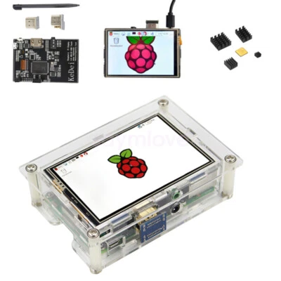 3.5 inch USB HDMI LCD Display Touch Screen for Raspberry Pi 4B 3B+ w/ Case