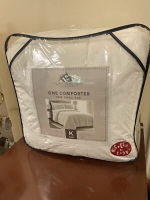 Juego de edredón The Mountain Home Collection Capri Plaid Sherpa King-1 pieza, I... Foto 1 de 2