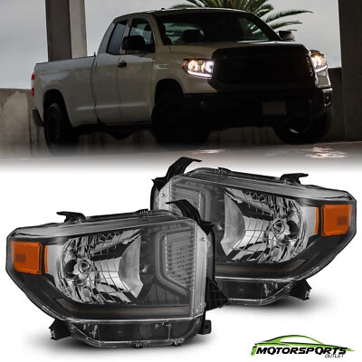 Fit 2014-2021 Toyota Tundra G2 Headlights Pair w/DRL+Sequential Turn Signal - Image 1 of 4