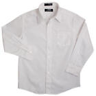 Boys french toast white broadcloth button down long sleeve dress shirt 55%cotton