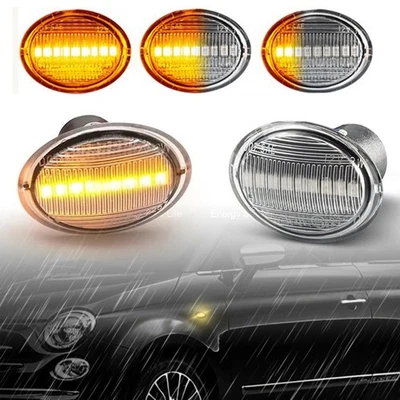 Sequential LED Side Signal Lights For Fiat 500 500e 500c Abarth 68259985AA x2 Foto 1 de 4