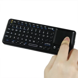 Rii Mini X1 2.4G Wireless Keyboard With Touchpad Mouse Black - Picture 1 of 13