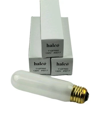 Lote de 3 bombillas esmeriladas tubler Halco T10FR60 60W 130V #9017 L1 Foto 1 de 3
