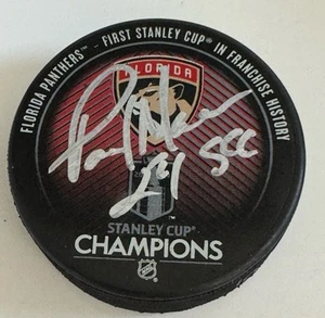Disco de copa Stanley firmado por Paul Maurice de los Florida Panthers con inscripción certificado de autenticidad Beckett - Imagen 1 de 2