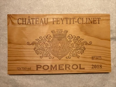 1 Painel de Madeira Vinho Raro Château Feytit Clinet Vintage CAIXA LATERAL 10/25 a86 - Imagem 1 de 2