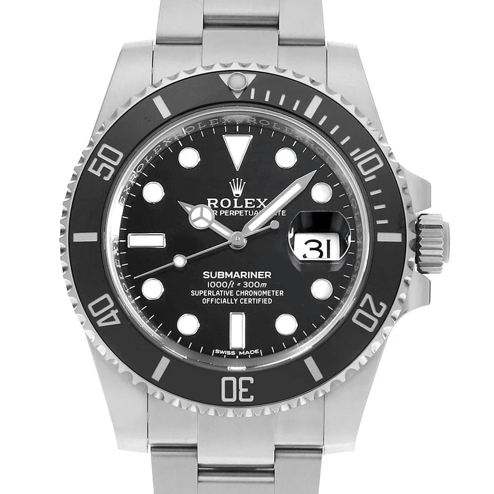 Rolex Submariner Fecha 116610LN Negro Número Aleatorio Segunda Mano Para Hombre Foto 1 de 4