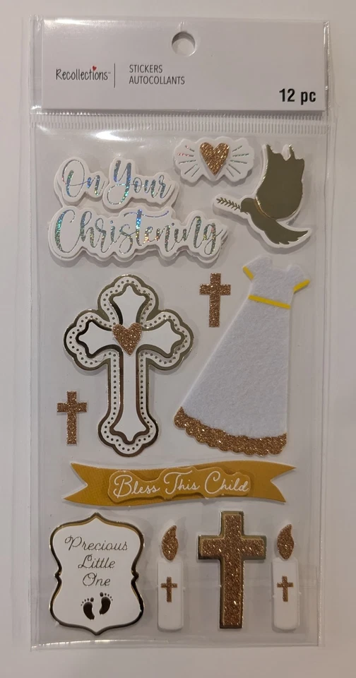 Baby Christening Scrapbooking Stickers by Recollections  - Image 1 of 1
