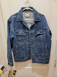 Vintage Wrangler Rugged Wear Darkwash Denim Jean Jacket Men's M Blue Casual EUC  - Picture 1 of 5