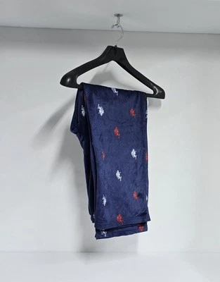 Pantalones de pijama US Polo Assn para hombre con cordón de felpa suave talla XL azul Foto 1 de 2