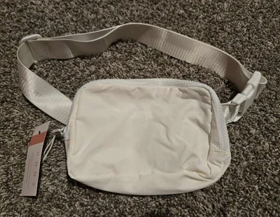 UNNI Everyday White Solid Color Cross Body Mini Belt Bag Fanny Pack NWT - Image 1 of 4