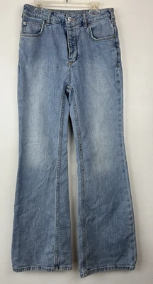 Anthropologie Pilcro 牛仔裤 27 高腰裤靴型 Med Wash 实际 25 x 29 — 第 1/4 张图片