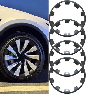20" Wheel Rim Protectors for Tesla Model Y Juniper 2025-2026, 4PCS Black ABS 🛞 - Image 1 of 4