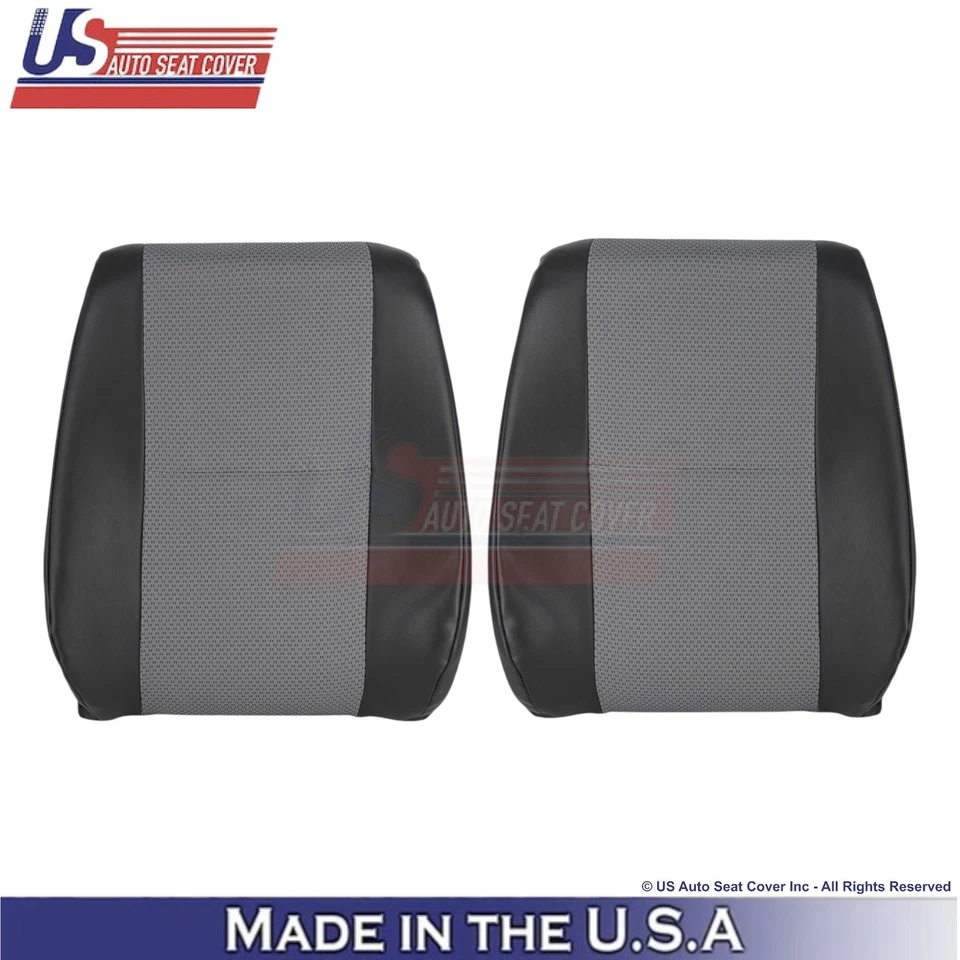 Чехлы на верх сиденья из искусственной кожи/ткани 2007-2009 для Dodge Sprinter 2-цветные черные/серые - Изображение 1 из 4