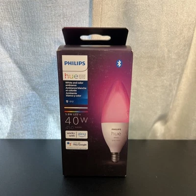 Philips Hue White and Color Ambiance E12 Bulb - White - Image 1 of 4