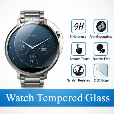Universal Watch Tempered Glass Screen Protector Film for Samsung Huawei Garmin - Image 1 of 4