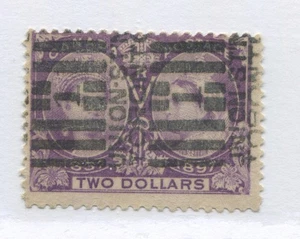 Canada 1897 Jubilee $2 nicely used with a crisp Toronto Union Station roller - Picture 1 of 1