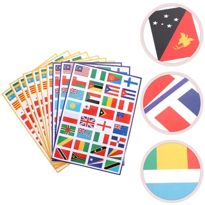  10 Sheets Flag World Decal Sticker Flags Stickers Small Mini Country - Bild 1 von 4