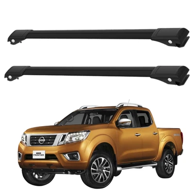 Barras transversales de techo bloqueables para Nissan NP300 Frontier 2016-2020 2 piezas negras Foto 1 de 4