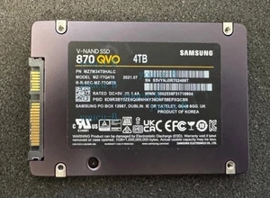 Samsung 870 QVO 4TB SSD 2.5" SATA MZ-77Q4T0 MZ1M34T0HALC V-NAND - Picture 1 of 1