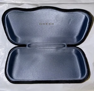 GUCCI GROSSES BLAUES SAMT HARTSCHALENETUI AUTHENTISCH CLAMSHELL BRILLEN SONNENBRILLE ETUI - Bild 1 von 3