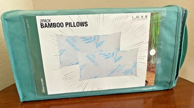 Бамбуковые подушки-2 упаковки - совершенно новый/усадка завернутый в чехол для переноски - королева - Изображение 1 из 4