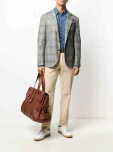NWT$2995 Brunello Cucinelli Men Cashmere Blend GlenCheck Sport Coat 48/38US  - Picture 1 of 12