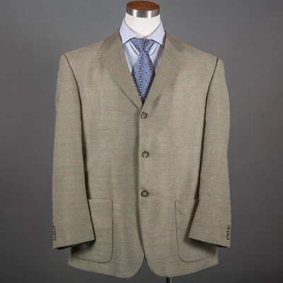J FERRAR Blazer Mens 44R Sport Coat Brown 3 Button Business Jacket Ventless - Image 1 of 4