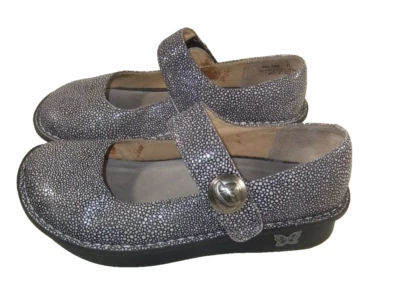 Alegria Pal-240 Le Artist Black Silver Dots Mary Jane Comfort Women 37 US 7 7.5 - Image 1 of 4