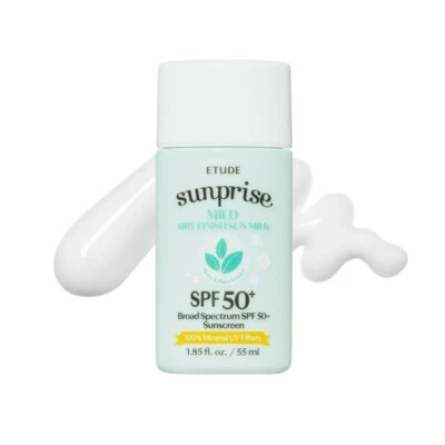 [ETUDE] Sunprise Mild Airy Finish Sun Milk SPF50+ 55ml / Korean Cosmetics - Image 1 of 4