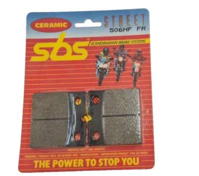 COPPIA PASTIGLIE FRENO ANTERIORI ORIGINALI SBS 506HF BMW K 75 C 750 1985 1988 - Immagine 1 di 4