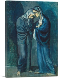 ARTCANVAS Two Sisters - The Meeting 1902 Canvas Art Print by Pablo Picasso - Picture 1 of 11